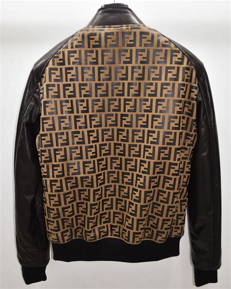 fendi leather jacket men's|Fendi bomber jacket for women.